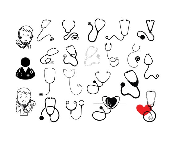 Download Stethoscope Svg Bundle Stethoscope Clipart Bundle Etsy