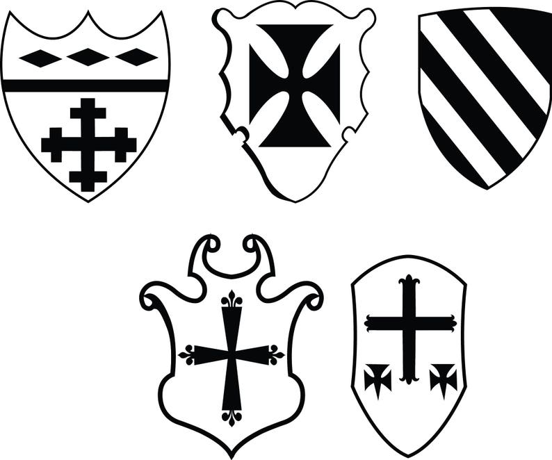 Medieval svg SVG Knights crosses swords helmets | Etsy