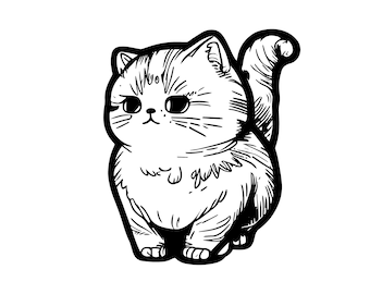 KATT SVG, KATT Clipart, Söt Katt Svg Klippfiler för Cricut, Katt Silhuett Svg, Katt Ansikte Svg