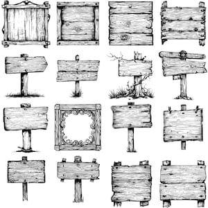 WOOD SIGN SVG, Rustic Slab Clipart, Farmhouse Sign Design Svg Files for ...