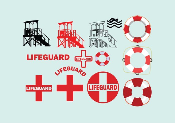 Lifeguard Svg Files Bundle Lifeguard Clipart Files Lifeguard Etsy
