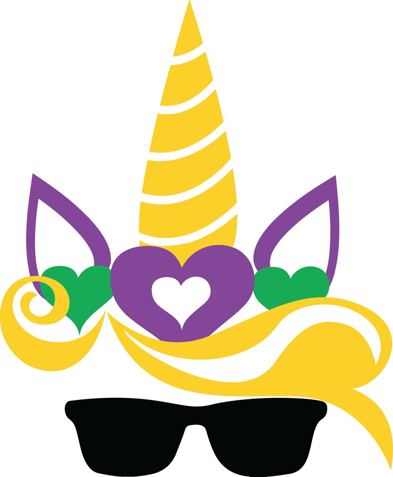 Download MARDI GRAS UNICORN Svg Files Mardi Gras Unicorn Clipart | Etsy