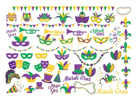 Download Mardi Gras Svg Bundle Mardi Gras Clipart Bundle Mardi Gras Etsy