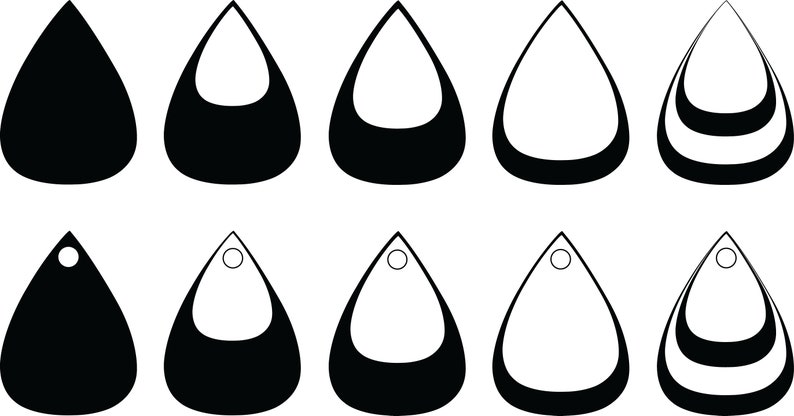 Download Tear Drop SVG Pendant SVG SVG Files Cricut Silhouette | Etsy
