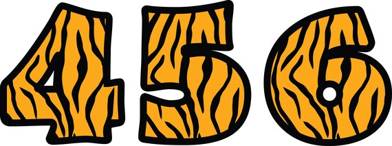 TIGER ALPHABET SVG ファイル、Tiger Alphabet クリップアート、Cricut