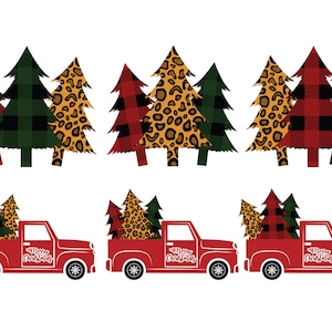 Download Buffalo Plaid Christmas Trees Svg Etsy SVG Cut Files