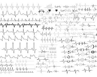 HEARTBEAT SVG Bundle, HEARTBEAT Clipart, Heartbeat SVG schneiden Dateien für Cricut, Heart Beat svg