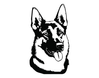 GERMAN SHEPHERD HEAD Svg, German Shepherd Head Clipart, German Shepherd Head Svg Files For Cricut