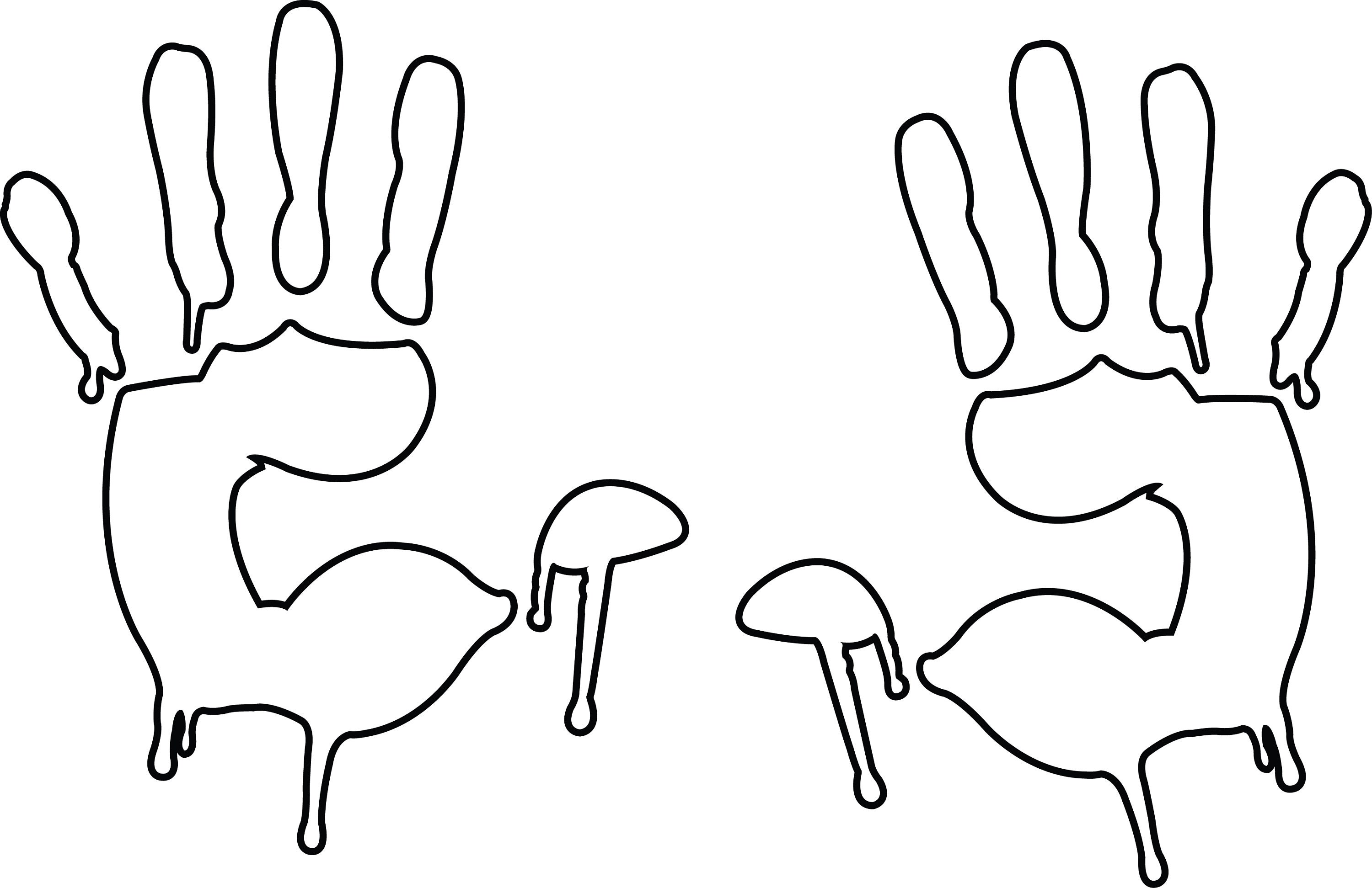 Handprint Coloring Page Clip Art Library vrogue.co