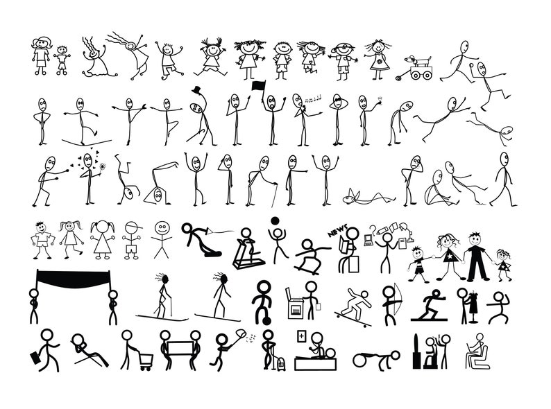 Download STICK FIGURES SVG Bundle Stick Family Svg Bundle Stick | Etsy