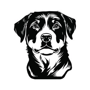 ROTTWEILER HEAD SVG, Rottweiler Head Clipart, Rottweiler Head Svg Files For Cricut