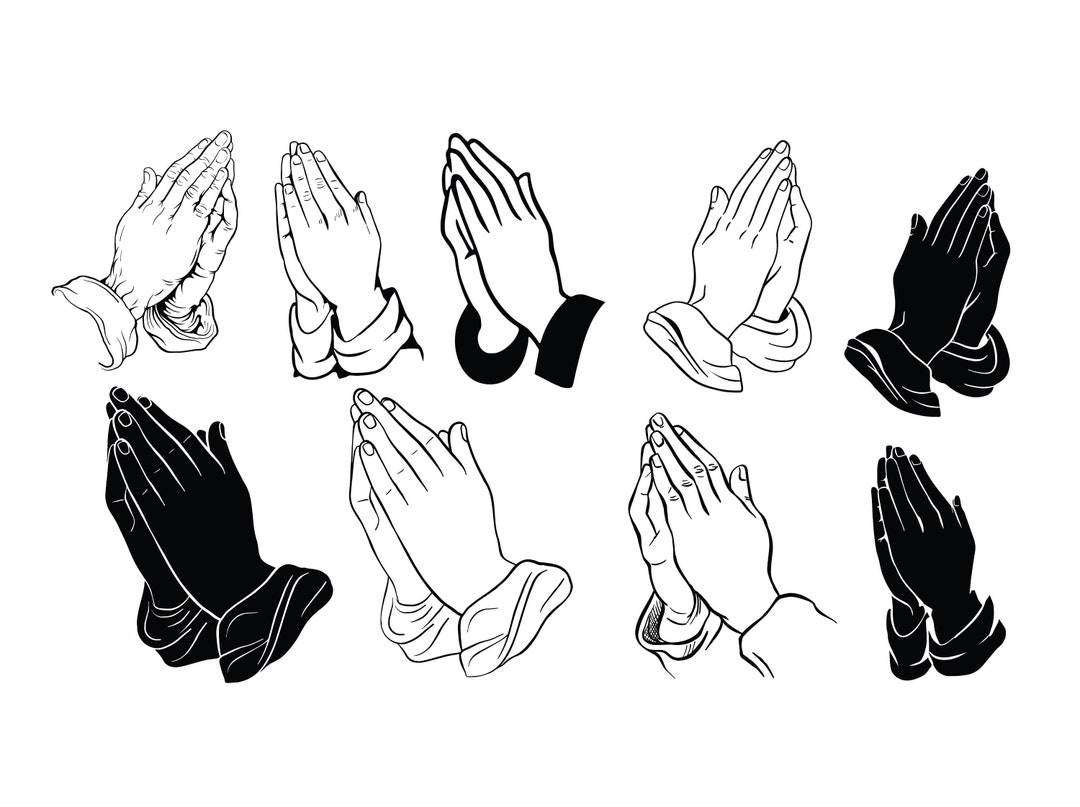 PRAYING HANDS SVG, Praying Hands Clipart, Praying Hands Svg Cut Files for Cricut, Religious Svg ...