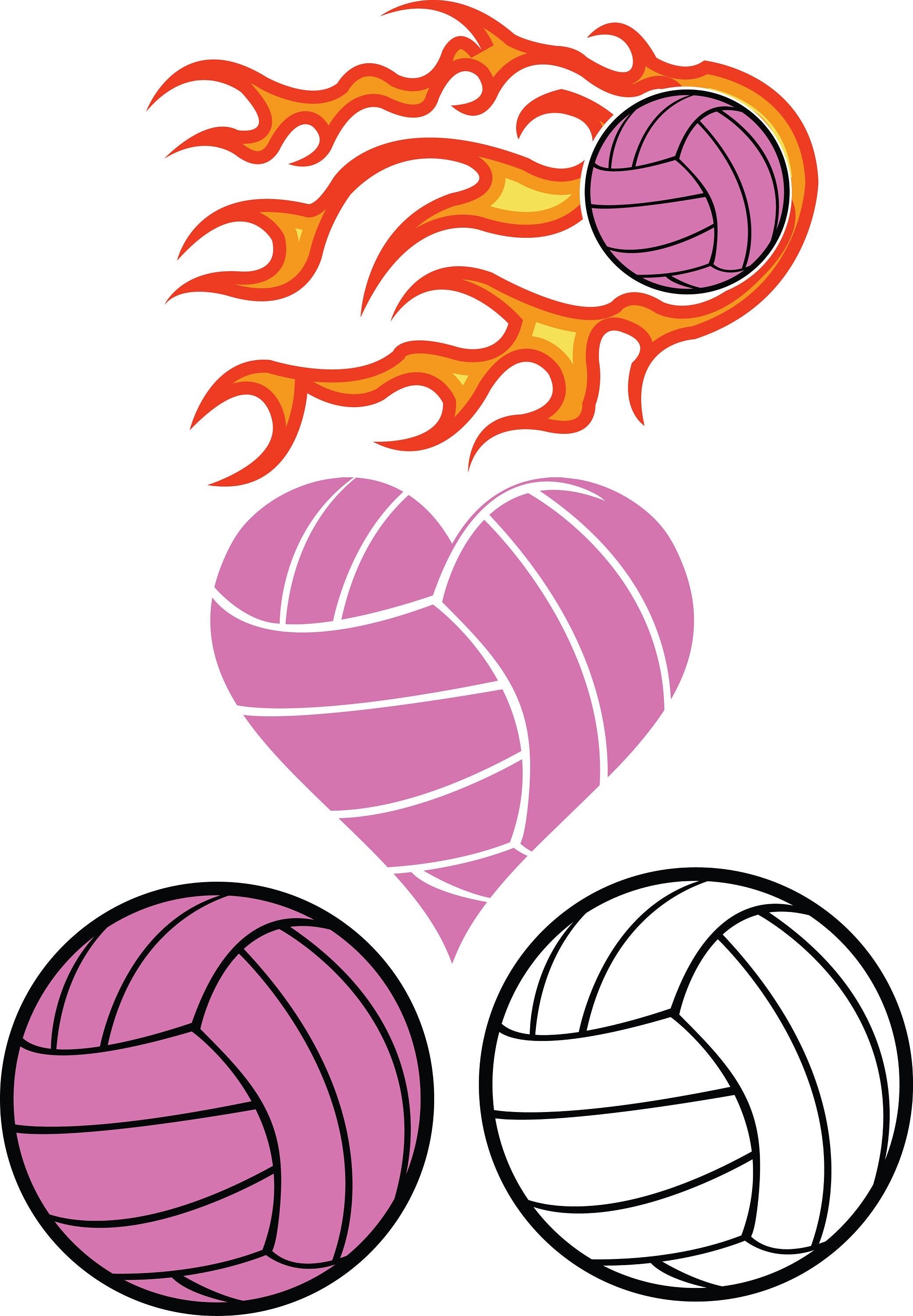Volleyball Heart Volleyball Heart SVG SVG File Volleyball Etsy