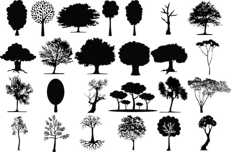 Download Tree Silhouette Svg Bundle Forest Svg Files Tree Cut Files For Cricut Tree Clipart Paper Party Kids Craft Supplies Tools Kromasol Com
