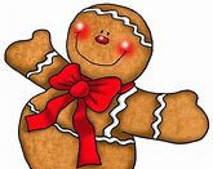 Cartoon Gingerbread Man Counted Cross Stitch Pattern, Christmas Counted Cross Stitch – PDF Download
