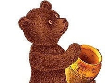 Vintage Bear Counted Cross Stitch Pattern, Children’s Cross Stitch Pattern, Teddy Bear Cross Stitch Pattern – PDF Download