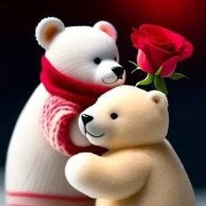 Huggy Bears Counted Cross Stitch Pattern, Cute Cross Stitch, Love and Romance Cross Stitch, Valentine’s Day – PDF Download