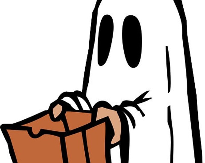 Trick-or-Treat Ghost Counted Cross Stitch Pattern - PDF Download