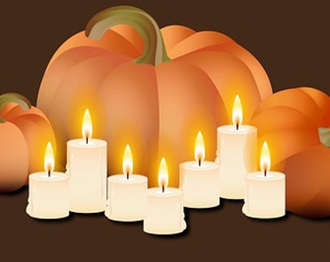 Halloween Candles Counted Cross Stitch Pattern, Seasonal Cross Stitch, Fall Cross Stitch, Pumpkin Cross Stitch - PDF Download