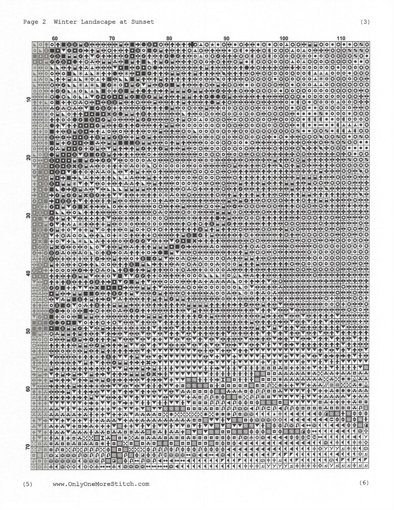 Winter Landscape At Sunset Counted Cross Stitch Pattern Cross Stitch Sewing Fiber Efp Osteology Org
