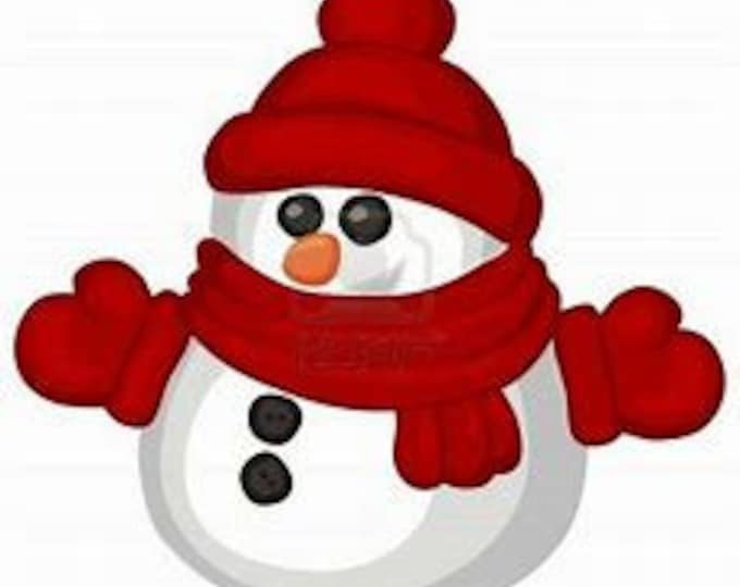 Cartoon Snowman Counted Cross Stitch Pattern, Winter Cross Stitch, Christmas Cross Stitch Pattern – PDF Download