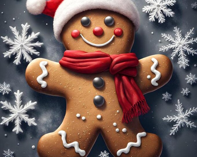 Gingerbread Man Counted Cross Stitch Pattern, Christmas, Holiday, Cookie, Décor – PDF Download