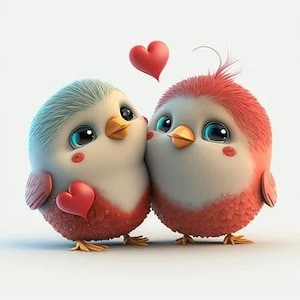 Patrón de punto de cruz contado Love Birds, punto de cruz contado para el día de San Valentín, punto de cruz de dibujos animados, patrón Love and Romance – Descarga en PDF