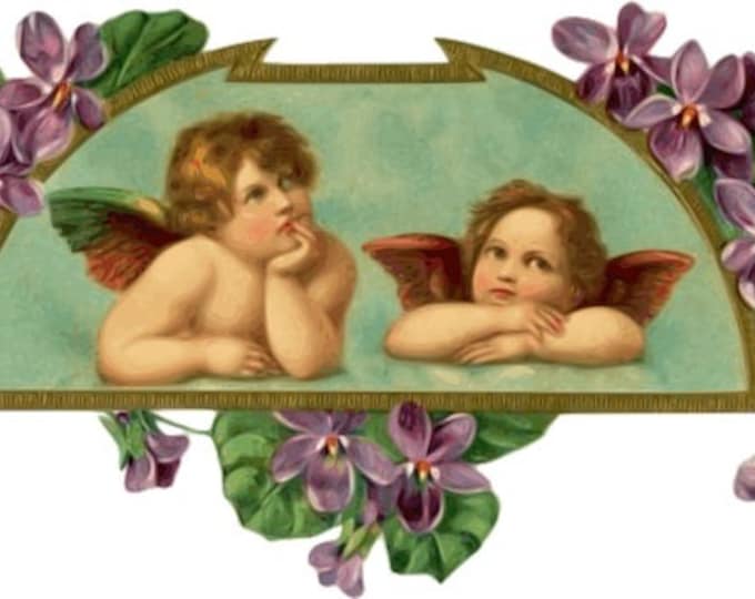 Cherubs Counted Cross Stitch Pattern, Angels Counted Cross Stitch Pattern, Vintage Cross Stitch Pattern – PDF Download