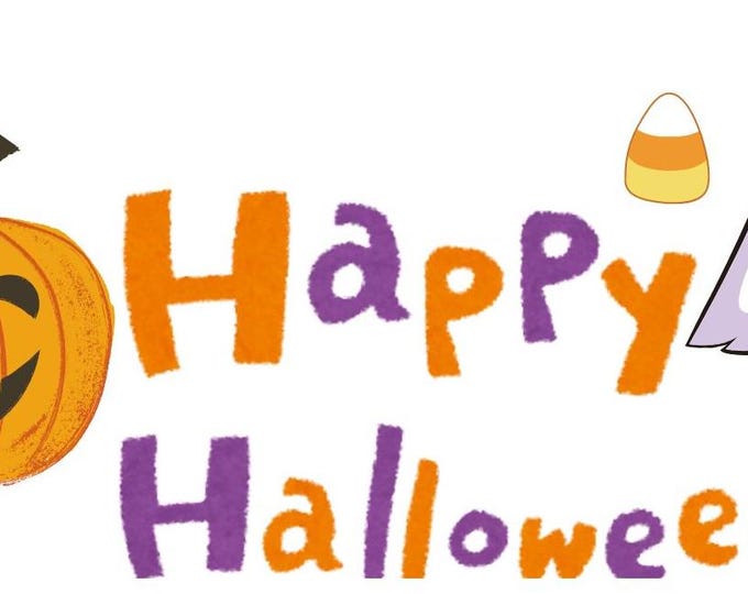 Happy Halloween Cross Stitch Pattern, Jack-o-Lantern & Ghost, Instant PDF Download