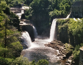 Ausable Chasm Counted Cross Stitch Pattern, Waterfall Cross Stitch Pattern, Scenic Cross Stitch Pattern – PDF Download