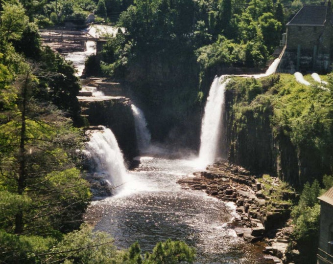 Ausable Chasm Counted Cross Stitch Pattern, Waterfall Cross Stitch Pattern, Scenic Cross Stitch Pattern – PDF Download
