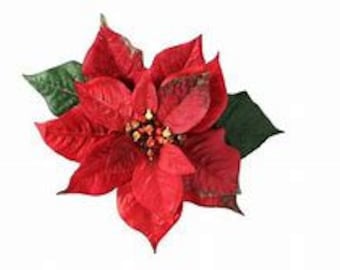 Poinsettia Counted Cross Stitch Pattern, Christmas Counted Cross Stitch Pattern – PDF Download