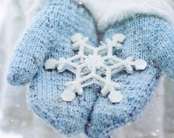 Mittens Counted Cross Stitch Pattern, Winter Cross Stitch Pattern, Snowflake Cross Stitch Design – PDF Download
