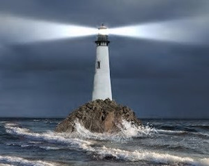 Light Counted Cross Stitch Pattern, Lighthouse Cross Stitch, Nautical Cross Stitch, Scenic Cross Stitch, Ocean Cross Stitch – PDF Download