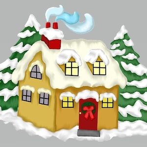 Christmas House Counted Cross Stitch Pattern, Christmas Cross Stitch Pattern, Winter Cross Stitch Pattern – PDF Download