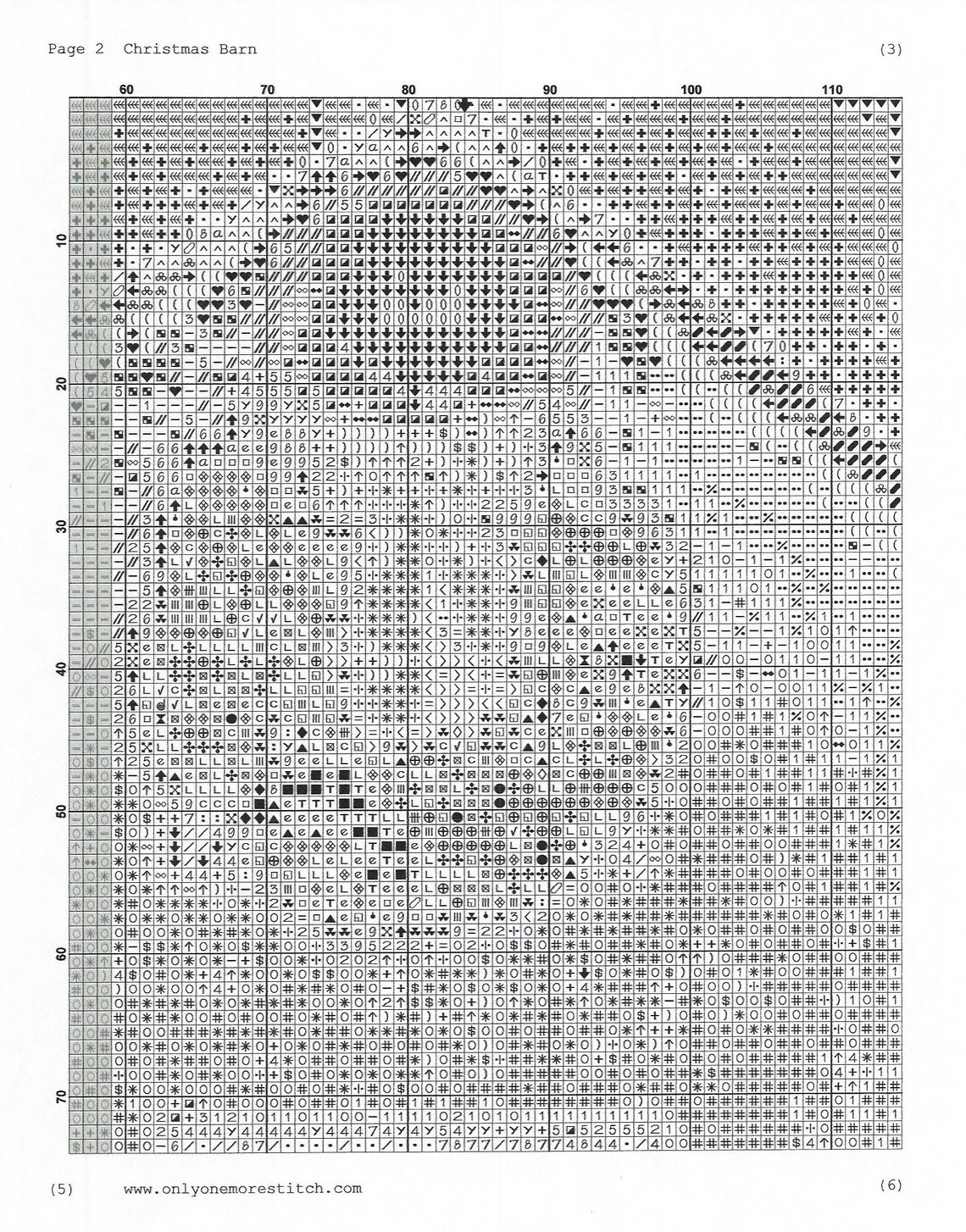 Christmas Barn Counted Cross Stitch Pattern PDF Download - Etsy