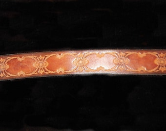 Handmade Leather Belt Hand Tooled Latigo