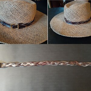 Braided Leather Hatband - Handmade