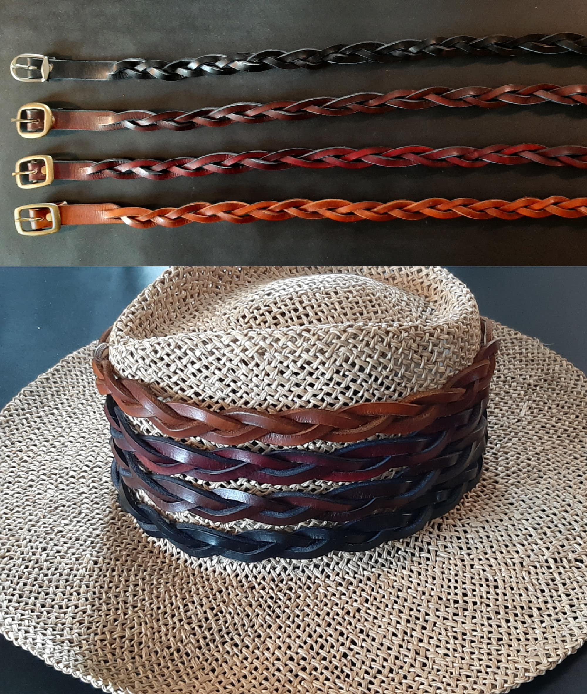 Handmade Braided Hat Bandsmedium Weight Etsy