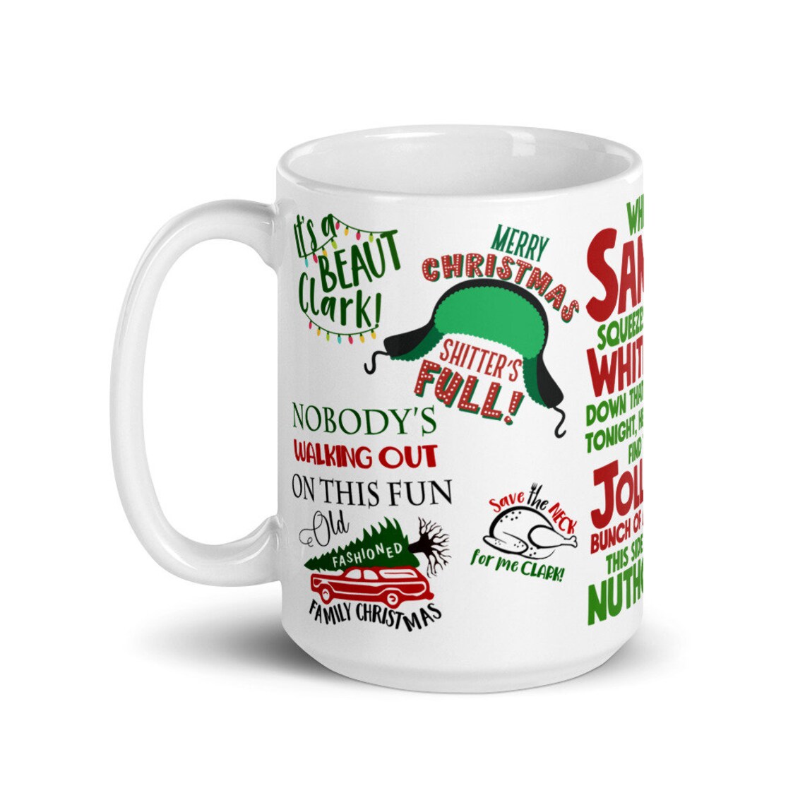 CUSTOM LISTING 2 Christmas Vacation Theme Coffee Mug 15 oz. | Etsy