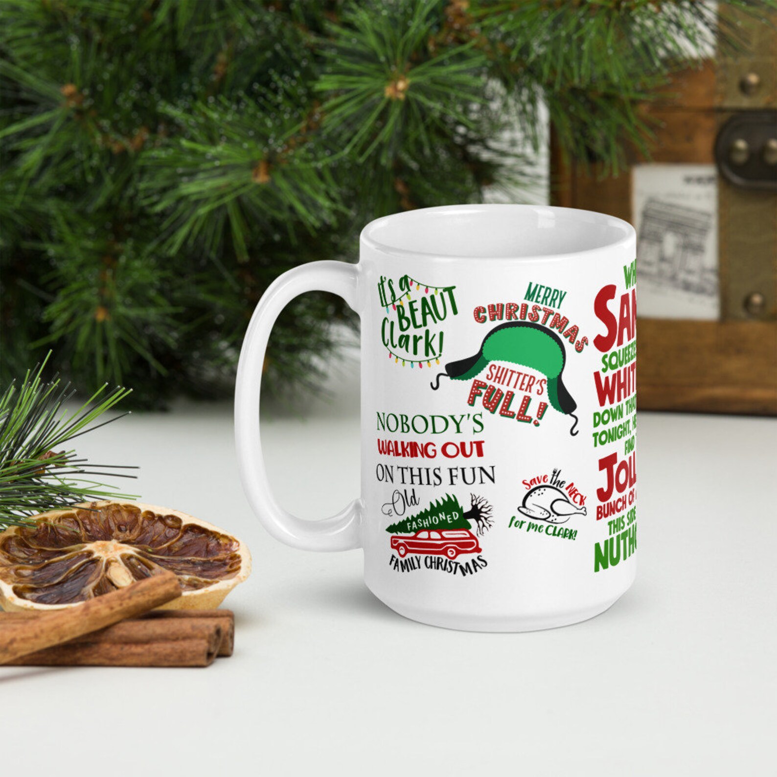 CUSTOM LISTING 2 Christmas Vacation Theme Coffee Mug 15 oz. | Etsy