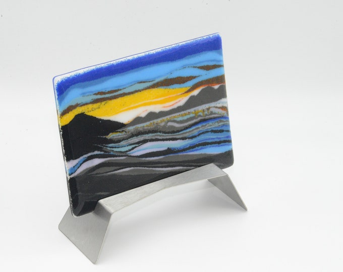 Bridge Shaped Stainless Steel Fused Glass Stand