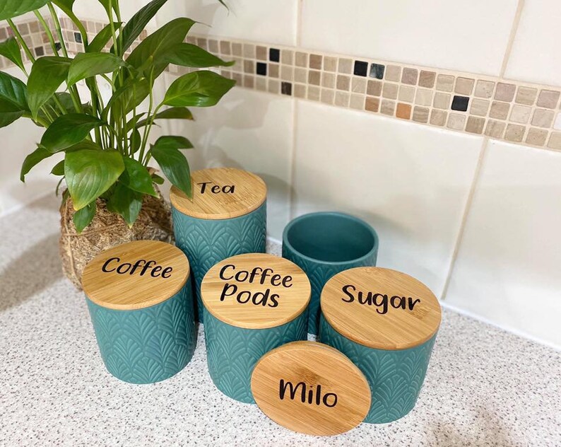 Canister Decals DIY Canister Label Canister Labels Home Etsy