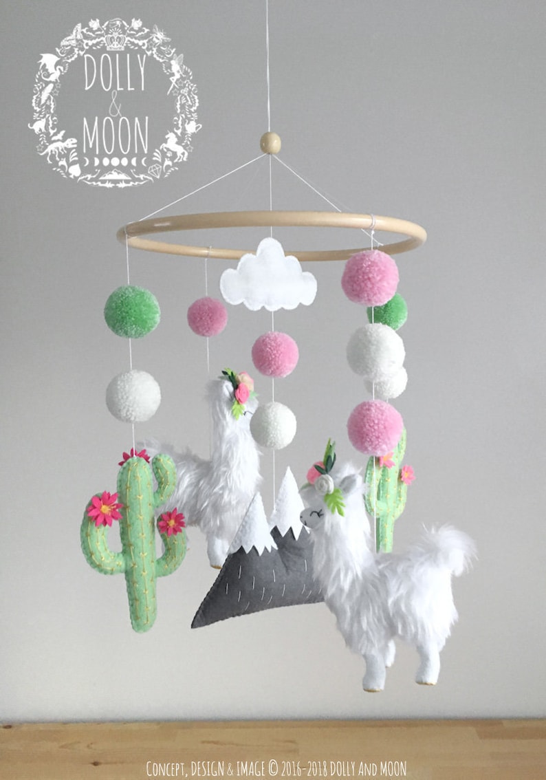 alpaca baby mobile
