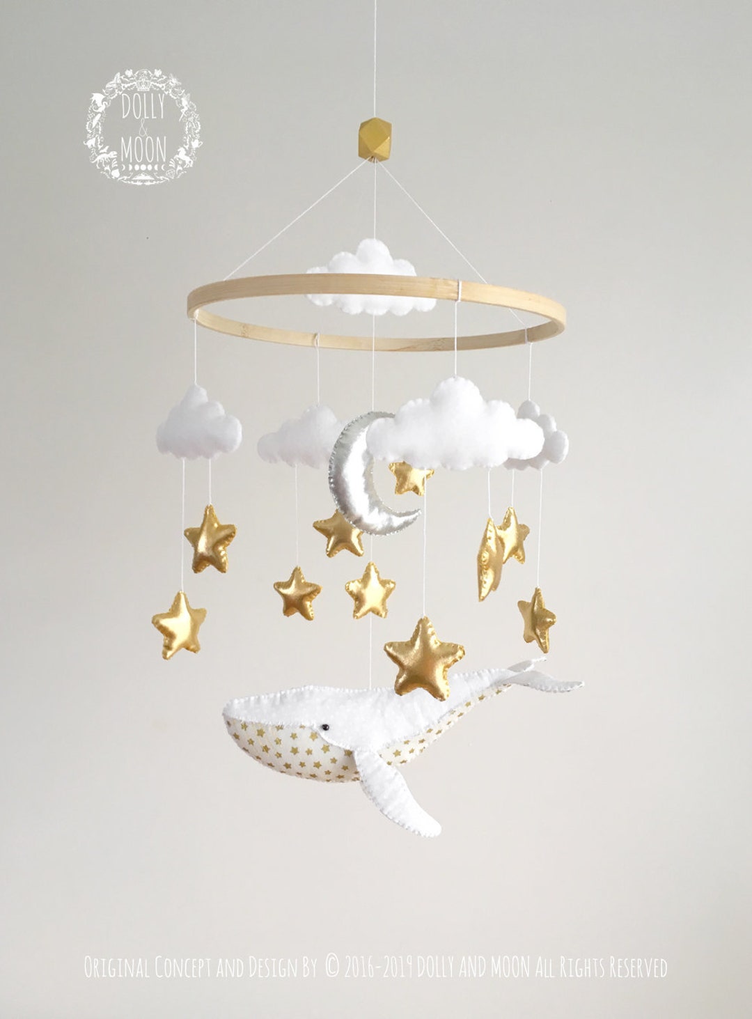 Whale Baby Mobile, Whale Nursery Mobile, Whale Crib Mobile, Galaxy