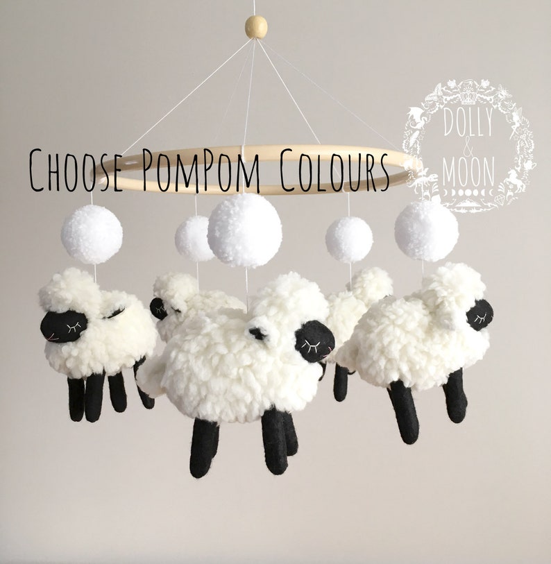 Baby Mobile Sheep Lamb Baby Mobile Nursery Mobile Lambs Etsy