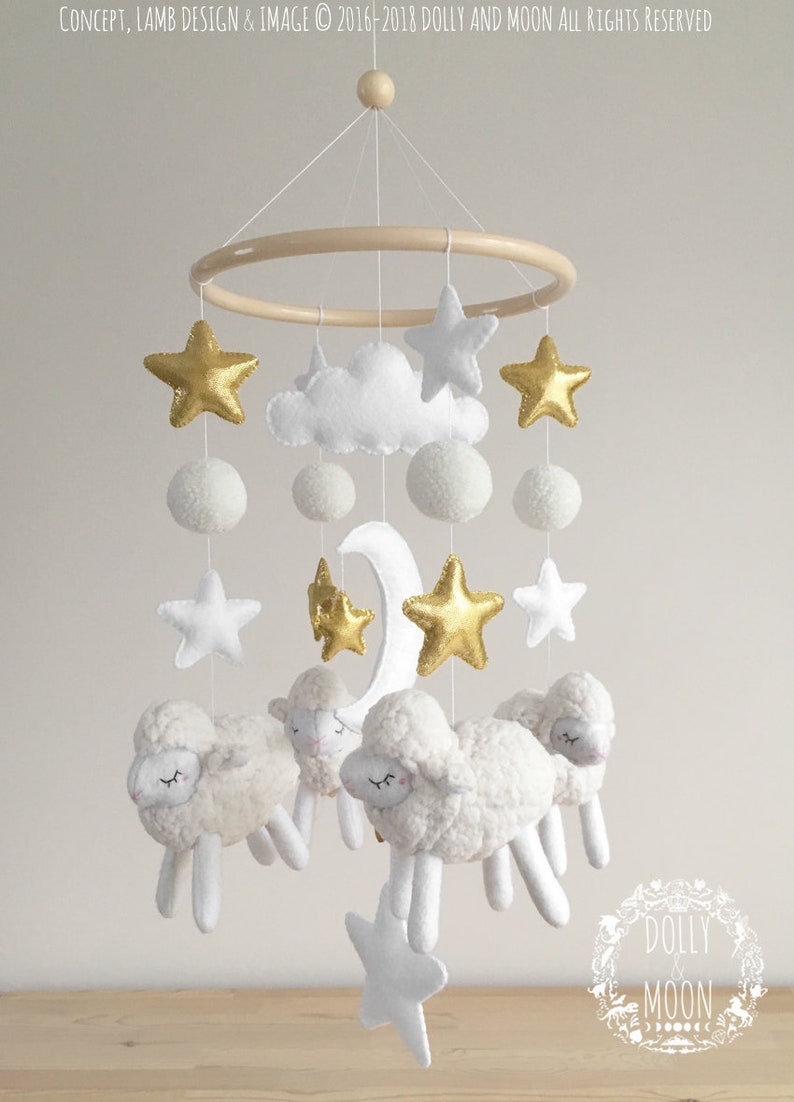 Sheep Baby Mobile Lamb Baby Mobile Sheep Nursery Decor Lamb Etsy