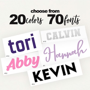 Name Decal Sticker - Yeti Name Decal, Yeti Rambler Decal, Monogram Sticker, RTIC Decal, RTIC Sticker, Laptop Decal, Yeti Decals, Name Decals