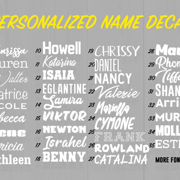 Name Decal Sticker - Yeti Name Decal, Yeti Rambler Decal, Monogram Sticker, RTIC Decal, RTIC Sticker, Laptop Decal, Yeti Decals, Name Decals