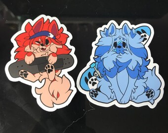Sk8 the Infinity Dog Stickers